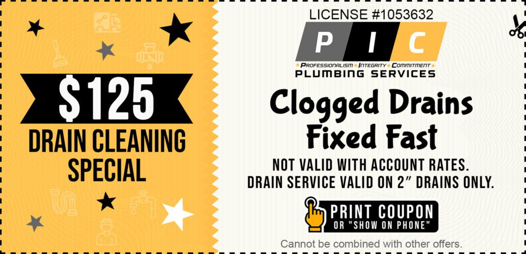 PIC Coupon: Clogged Drains Fixed Fast